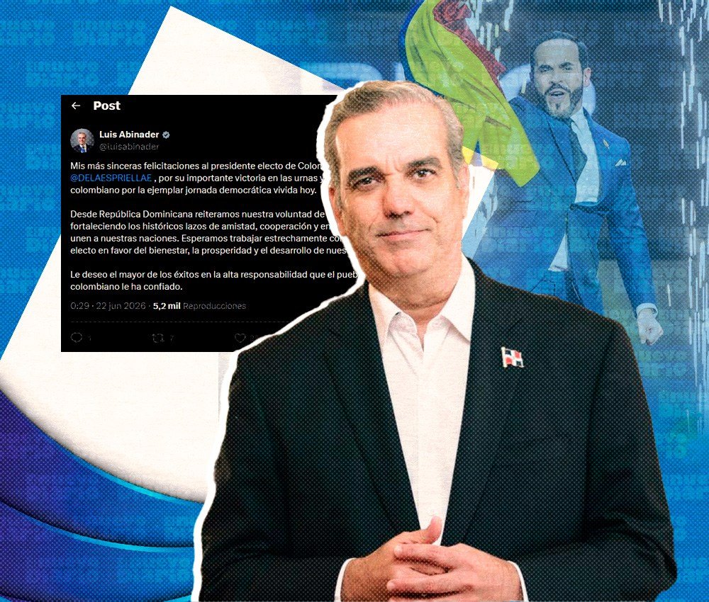 Abinader felicita a De la Espriella por su ventaja en Colombia pese al llamado a esperar el escrutinio