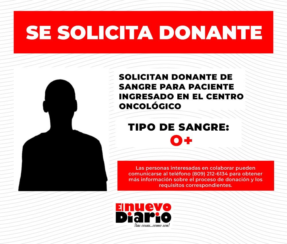 Familiares apelan a donantes O+ para sostener tratamiento de paciente en centro oncológico