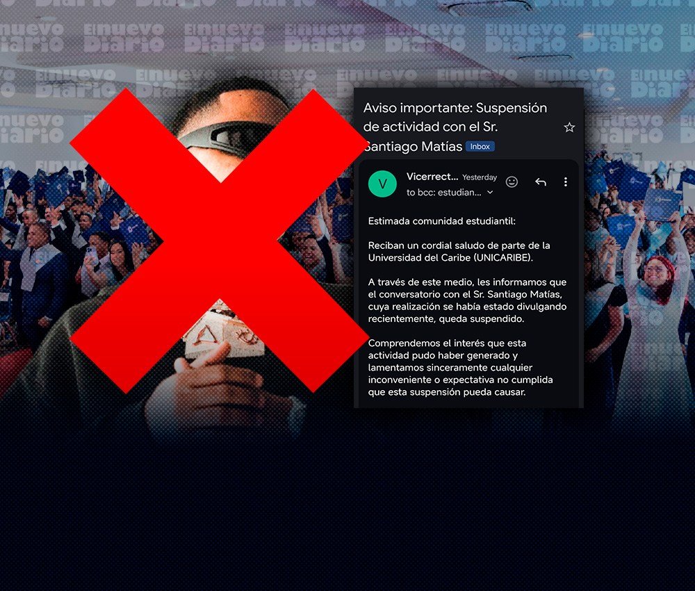Unicaribe cancela conversatorio con Santiago Matías y no aclara por qué